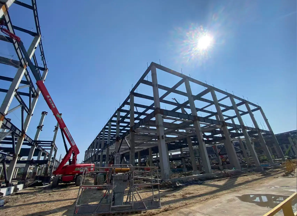 China factory standard prefabricated hot-rolled H-shaped steel structure industrial frame building