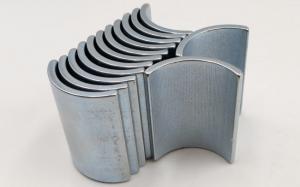  Arc Shaped Free Energy Neodymium Motor Magnets N45SH Grade Zinc Coating Manufactures
