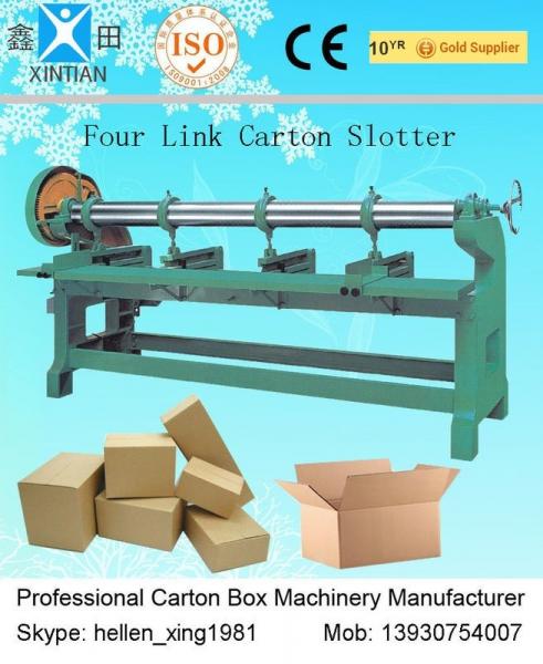 Quality Corrugated Carton Making Machine , Single / Double Four Link Slotting Machine for sale