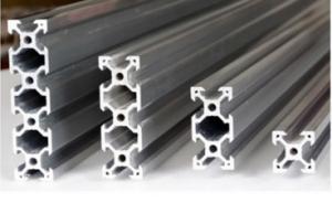 Silvery Anodized Aluminum Extrusion Profiles For Production Line , T Slot Aluminum Profile Manufactures