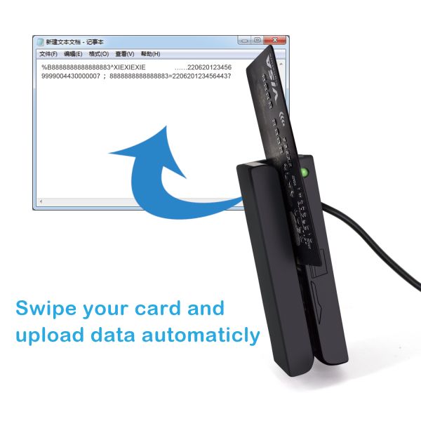 Single Direction Magnetic Card Reader Built - In Buzzer With Two LED Lamp