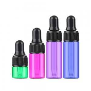 China 2ml 5ml Tither Color Glass Bottle Essential Oil Sample Bottle Of Travel Packing on sale