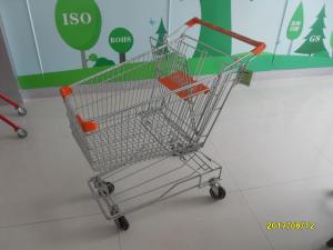 100L Wire Shopping Trolley / Wire Mesh Supermarket Shopping Trolley with CE SGS