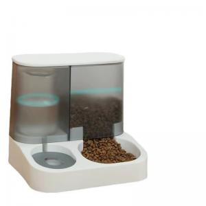  ABS Double Pet Feeder Bowls Automatic Water Dispenser Damp Proof Baffle Manufactures