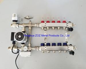  Stainless steel 304L Heating Manifold with Zone Pump/Mix Valve ,manifold for mix-water system Manufactures