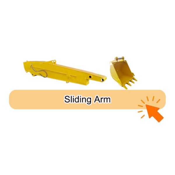 Excavator Telescopic Arm With Clamshell Bucket For Digging Foundation