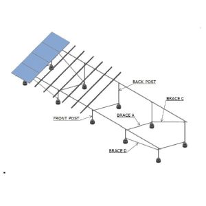 Buy cheap Turnkey Solar Panel Ground Mounting Systems Hot - Galvanized Steel 130mph Wind from wholesalers