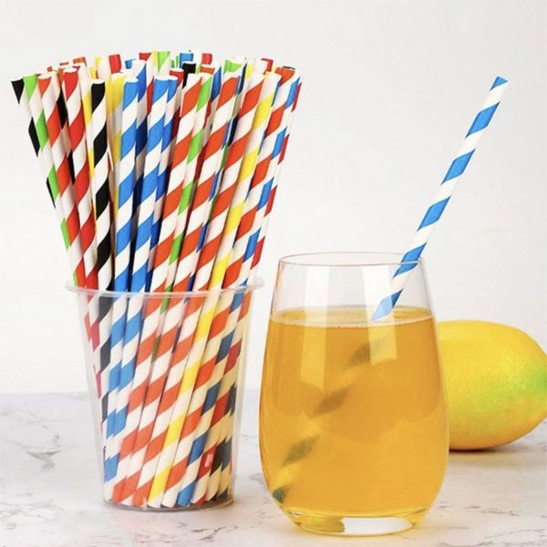 Eco-Friendly Paper Straws Biodegradable Compostable Colorful Straws Customizable