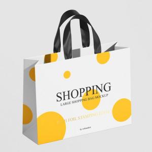  Custom Private Logo Printed Black Large Personalized Luxury Shopping Tote Gift Premium Paper Bags With Handle Manufactures