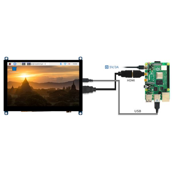 Capacitive Touch Screen HDMI Signal Tft LCD Display 5 Inch 800x480