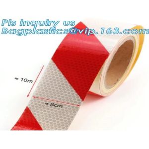 Aluminized Red And White Reflective Tape For Trucks Metalized Reflective Tape