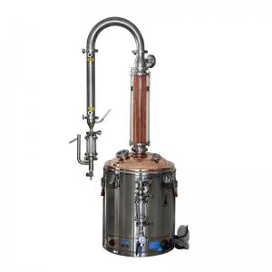 China Essential Oil Extractor Distillation Vacuum Steam Stainless Steel 25L on sale