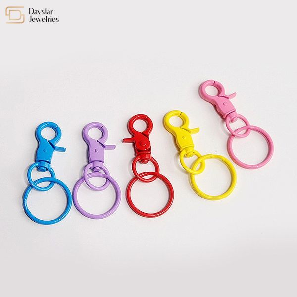 MultiPurpose Keychain Metal Swivel Trigger Clips Spring Snap Diy Colorful Key Rings