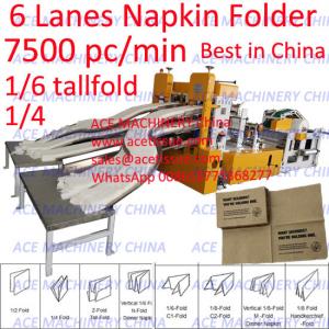  6 Lanes Automatic Tissue Paper Napkin Making Machine Price 7000 Sheet/Min Manufactures