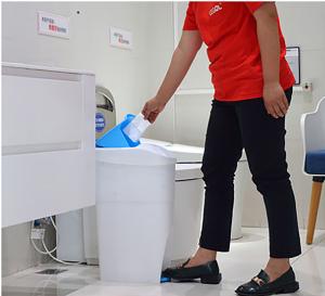 China KWS Pedal Sanitary Bin , 4kg Feminine Hygiene Disposal Bins on sale