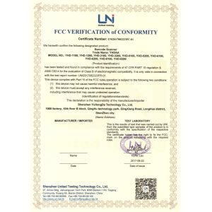 Shenzhen Yuhengda Technology Co., Ltd. Certifications