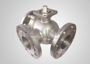  Cast Steel 3-way Ball Valve Stainless Steel L-port T-port Anti-static Manufactures