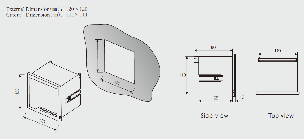 Factory bottom price RH-DA21 ampere meter Single Phase Digital Analog Ampermeter