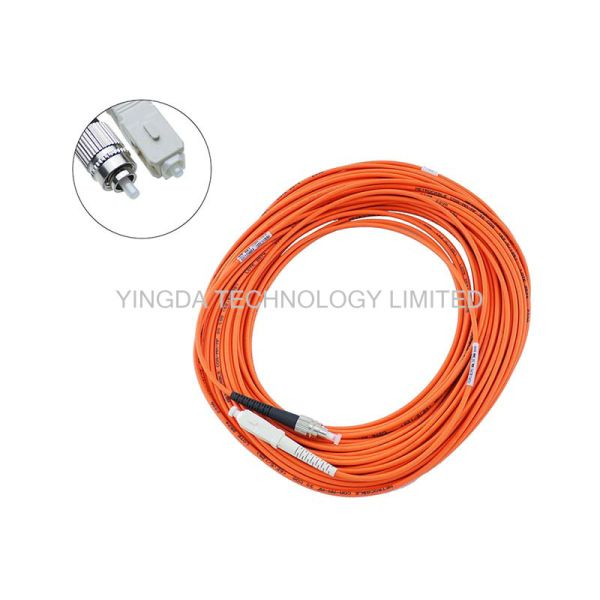 Customized Fiber Optic SC to FC Patch Cord Simplex , Duplex , 4 Core , 6 Core