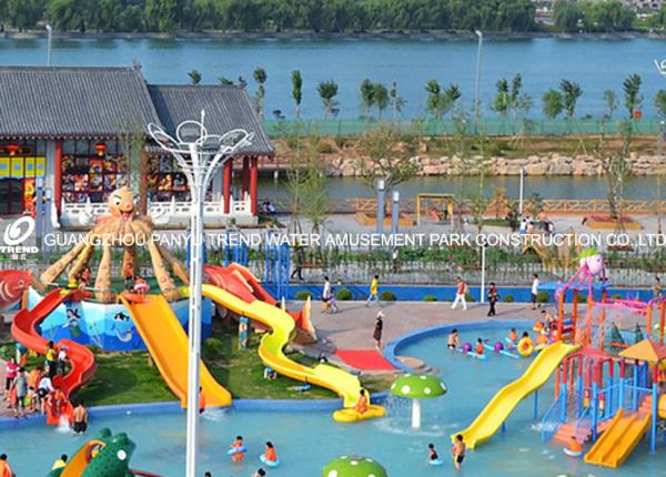 Quality Attractive Kids' Water Slides , Aqua Play Equipment Fiberglass Pool Slide for sale