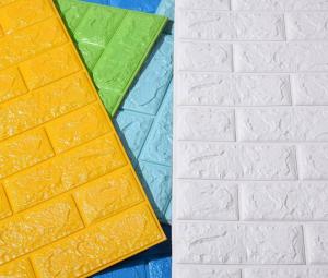 China Sound Absorbing Waterproof Foam Wall Stickers 3D Wallpaper on sale