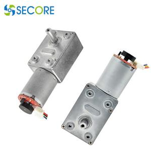  Hall Encoder Dc Worm Gear Motor 180rpm 24V Dual Phase 12W With Self Lock Manufactures