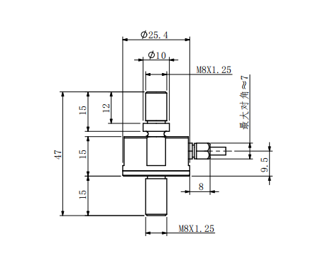 IP68 Stainless Steel Tension Compression Force Sensor 100N-5Kn Load Cell 700 Ohm