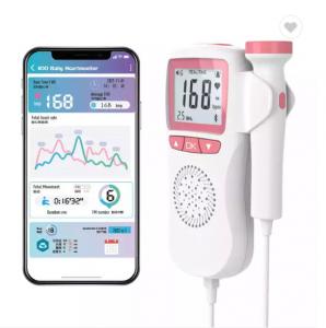China Pocket Doppler Fetal Portable Baby Heart Rate Monitor Ultrasonic Fetal Doppler on sale