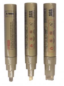  Chisel Tip oil based paint marker pen valve-action multichem ink Gold color marker Manufactures