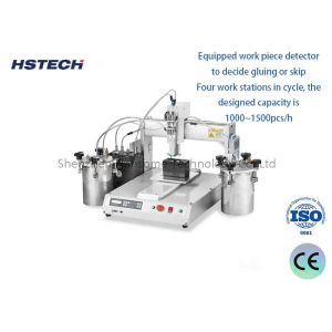 Precise Stepping Motor LED Bulb Glue Dispenser with 4 Rotary Working Stations