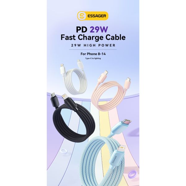 ESSAGER C to L iPhone USB C Cable Fast Charging PD 29W ES-X46 Series