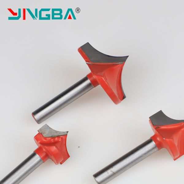 YingBa Factory Custom Carbide 6mm Shank Concave Sharp-Nosed Router Bits Point Cutting Roundover Bit for Woodworking