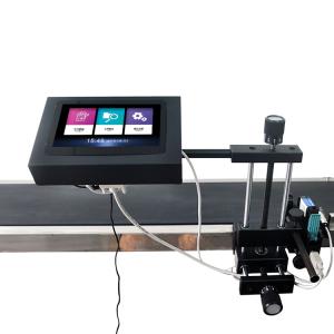 China Not Blocked Date Coding Equipment , Automatic Inkjet Batch Coding Machine With Conveyor on sale