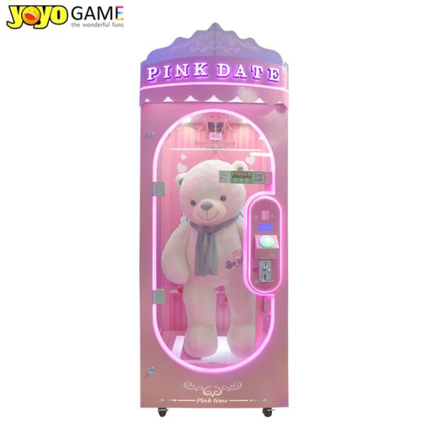 Coin Operated Skill Cut Game Prize Machine Pink Date Cut Prize Gift Toys Arcade Game Machine For Sale