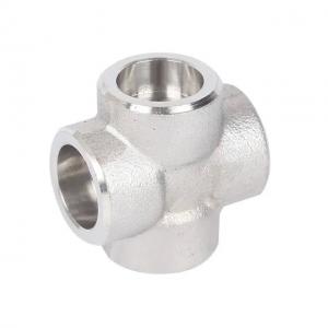 China Threaded Cross Pipe Fitting With Polished Finish Female End Connection Type Stainless Steel Schedule 40 on sale