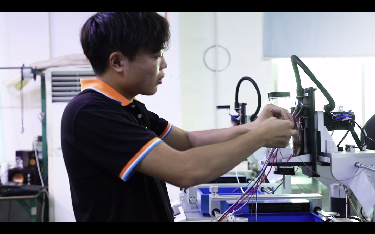 High Efficiency Automatic BGA Reballing Machine OEM With Hot Air Nozzle