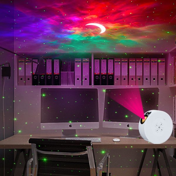 Rotating LED Moon Star Projector 360 Degree Adjustable For Gaming Room