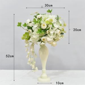  Silk Gerbera Artificial White Wedding Bouquets Lifelike Look OEM Manufactures