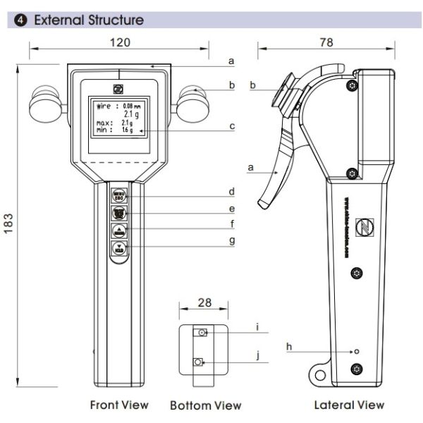 With V Groove Roller Electronic Digital Tension Meter Yarn Testing Equipment DTM Series
