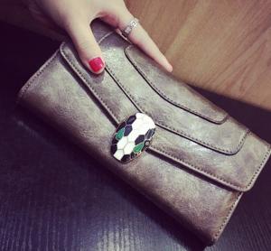  European and American fashion female long section of the leather wallet phone purse zipper hand bag large capacity Manufactures