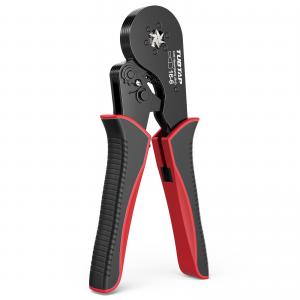 China CE Aluminum Wire Crimper Tool Hexagonal Practical Black Red Color on sale