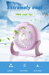 China Mulit-function Extremely Mini Cool Fan Strong Wind Spray Mist Dual Speed GK-CF01 on sale