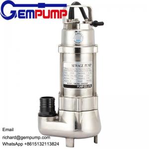  QDX Electric Stainless Steel 304 / 316 Submersible Sewage Pump 1 Year Warranty Manufactures