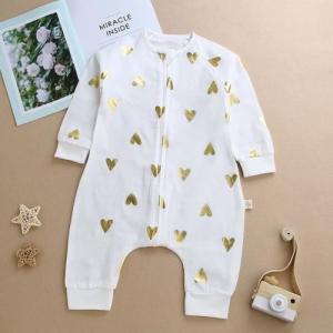  Unisex Organic Cotton Infant Pajamas  Long Sleeve Snap Button Plain Printed Manufactures