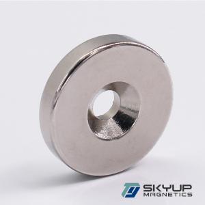 China N52 Largest disc neodymium magnet with countersunk hole on sale