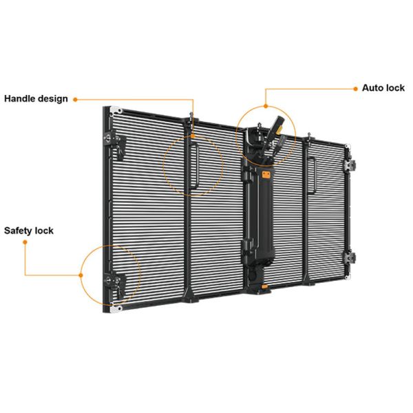 Advertising Video Transparent LED Display P7.8mm 1R1G1B 16384dots/M2 clear LED screen