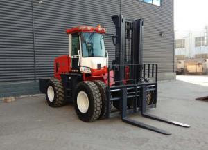  5.5ton 4 Wheel Drive Forklift , 25km/H All Terrain Telescopic Forklift Manufactures