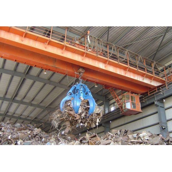 5 ton garbage grab bridge crane, garbage crane, double beam truss, grab crane, double beam crane, garbage incineration p