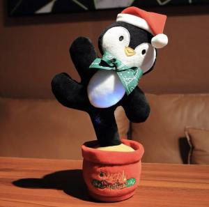  EN71-1-2-3 Christmas Light Up Singing Animal Toys For Kids Manufactures