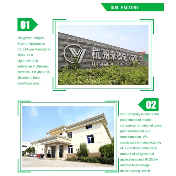 Power Distribution Line Type Arrestor 21kv 10kv Polymeric Lightning Arrester